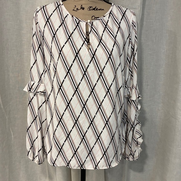 White House Black Market Tops - White House Black Market Geometric Blouse